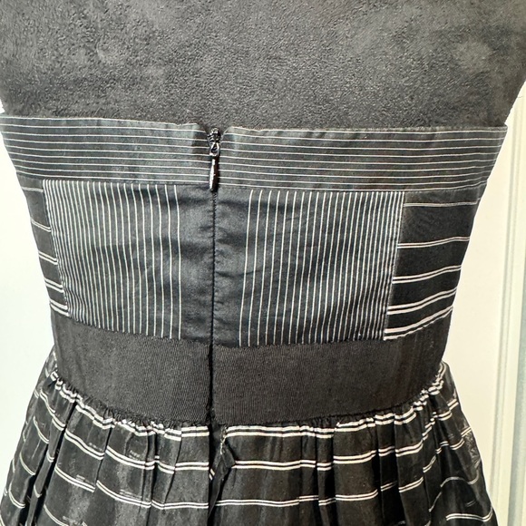 BCBGMaxAzria Strapless Organza Mini Dress Black - Picture 9 of 13